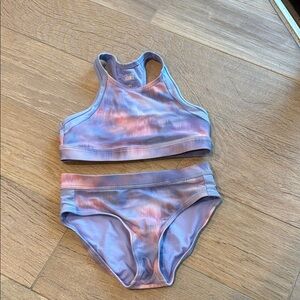 Athleta Girl Tie-Dye Bikini Set size Small / 7 pink purple